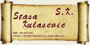 Staša Kulašević vizit kartica